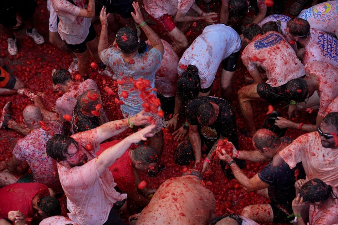 Spain Celebrates Its Epic, Very Messy Food Fight