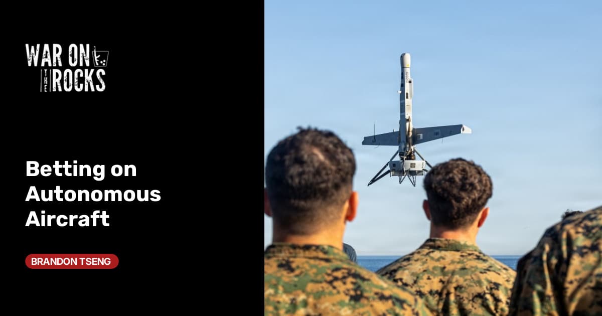 Betting on Autonomous Aircraft